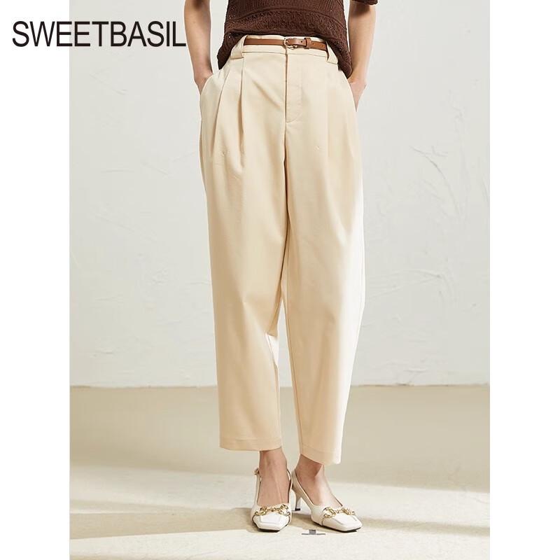 

Sweet basil Women s Straight Tapered Cropped Casual Pants M