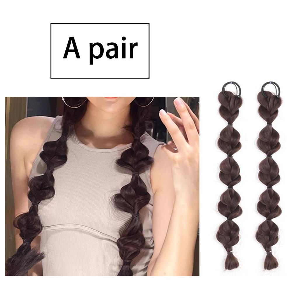 1 pár Copánky z bublinek Paruka Čelenka Syntetické Vlasové Příčesky pro Ženy DIY Stylingové Doplňky