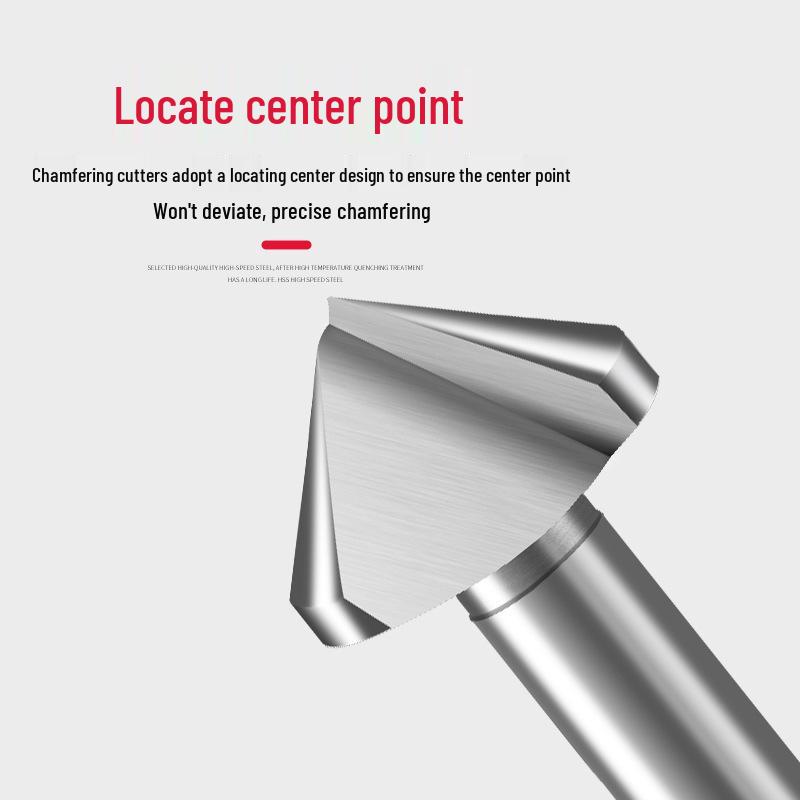 M35 Cobalt Countersink, Straight Shank, Single-Edge, 3-Flute, 90° Deburring Tool
