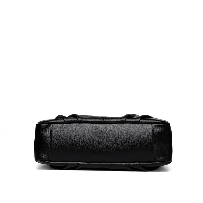 High Quality Soft Leather Handbags for Women 2023 Vintage Women's Shoulder Messenger Bag Luxury Large Capacity Female Sac A Main