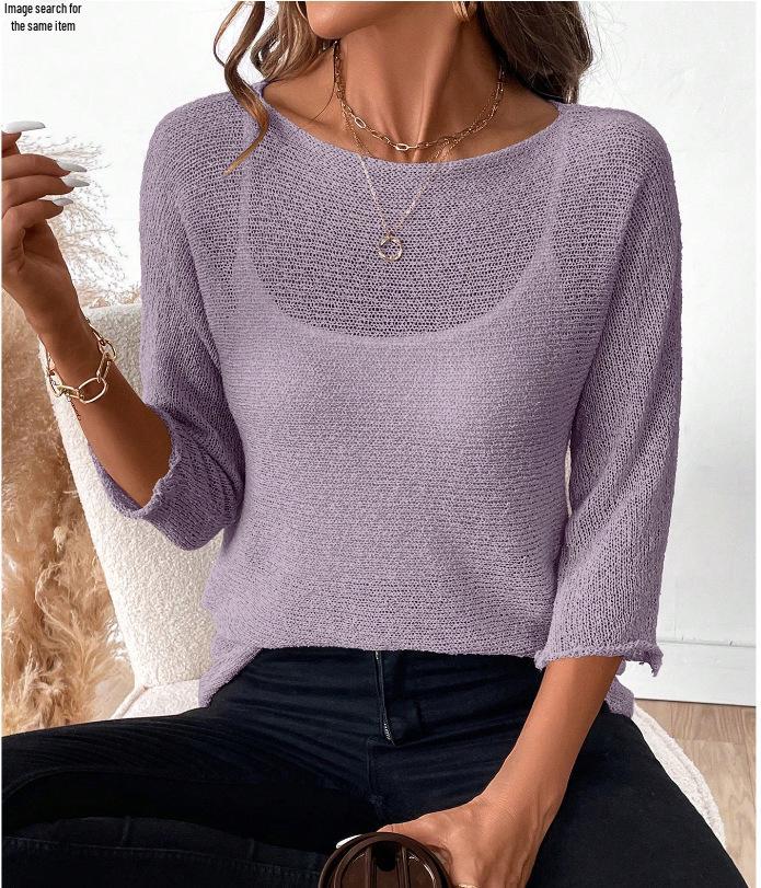 Gestrickte Ein-Schulter-Überwurfjacke für Damen - Frühjahrs-/Sommerkollektion