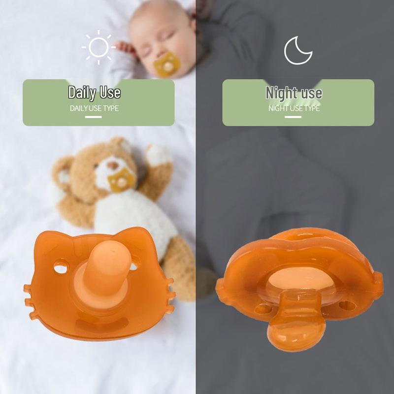 Silicone Day & Night Baby Pacifier Set - Super Soft, Imitation Breast Milk, Two-Pack with Box, Soothing Sleep Aid