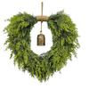 Weihnachtsherzglockenkranz Zeder Heimdekoration Kamin Haustür Hängend 50cm Durchmesser ein Kranz Naturmaterial