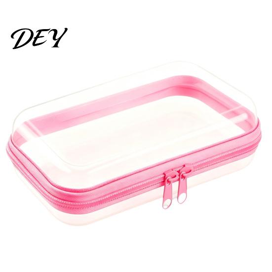 Portable Jewelry Case for Trip Clear Zipper Storage Bag, Durable Hard Shell Case, Pill Box Travel Dustproof Container, Headphones Pills And