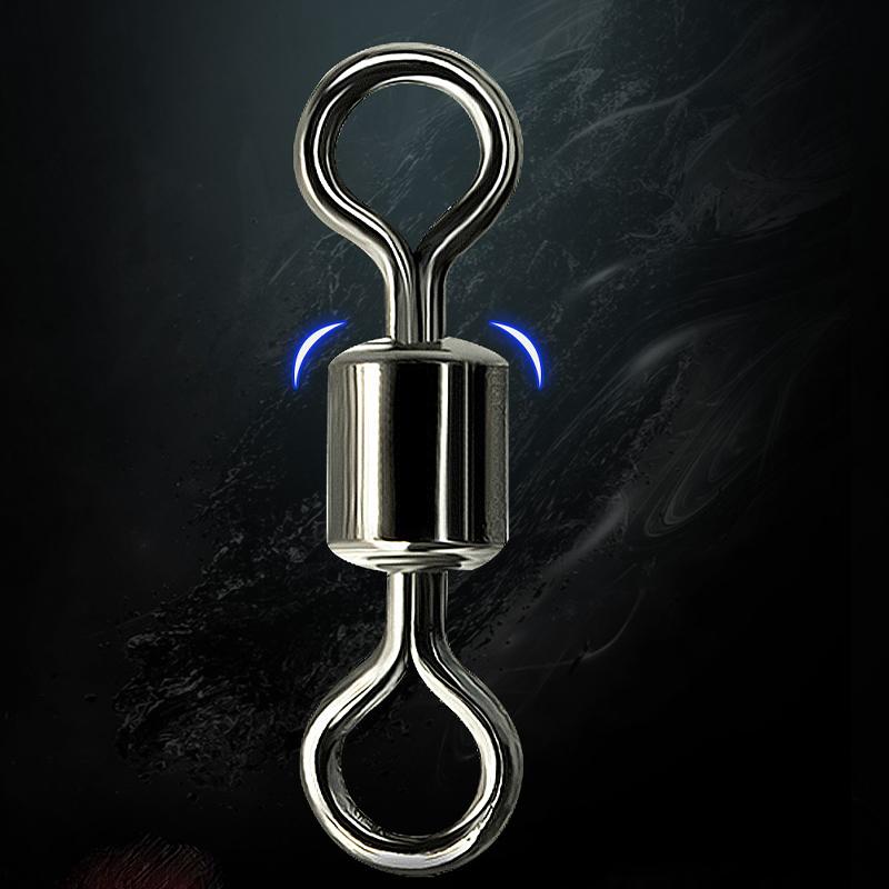 

Stainless Steel Connector Fishing Gear Accessories Eight Character Ring, American Style Swivel Ring Fishing Accessories Supplies