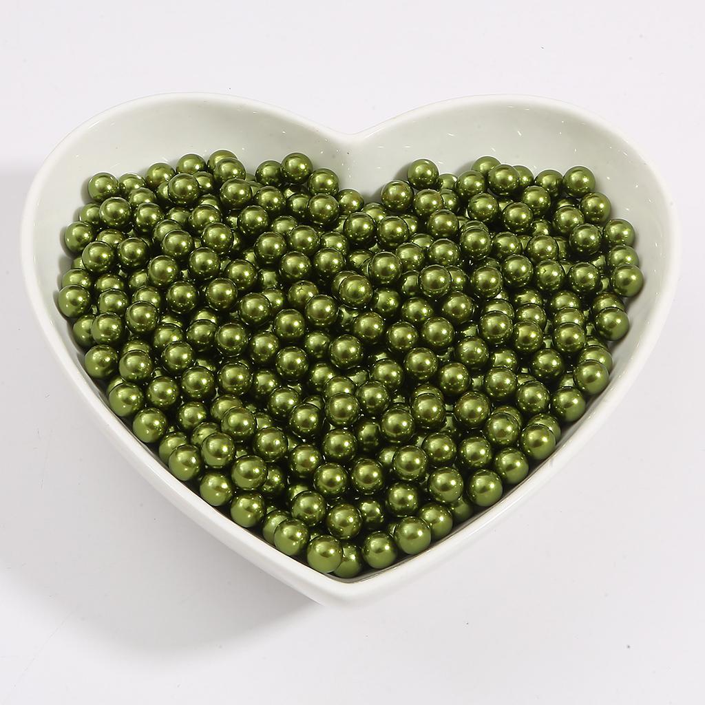 Beaded Abs Non-Porous Imitation Pearl Beads Colored Loose Beads Handmade Diy Hairpin Makeup Brush Storage Box Decoration