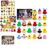 Funny 24 Days Christmas Countdown Calendar Blind Box Vinyl Duck Toy Set For Christmas Entertainment And Collector Display