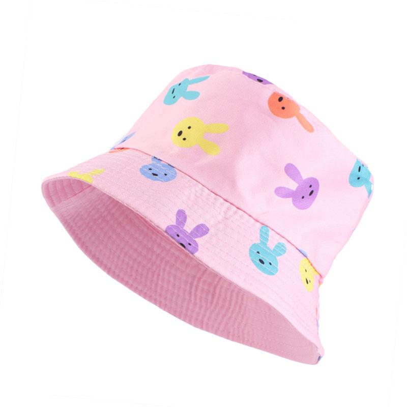 Children's Printed Cartoon Pot Hat, Baby Breathable Sun Hat, Beach Hat, Double-sided Can Wear JDKPM-05