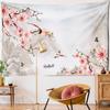 Reichhaltiger Blumen-Wandteppich, Pfingstrosen-Schirmmuster, Wandbehang, schlichter Stil, Bohemian-Hippie-Hexerei, TAPIZ-Kunst, Schlafsaal-Dekoration
