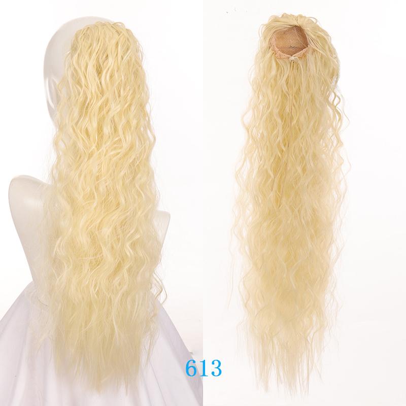 Drawstring Puff Long Kinky Afro Curly Ponytail Synthetic African American Hair Extension Ponytail Clip In Hairpiece