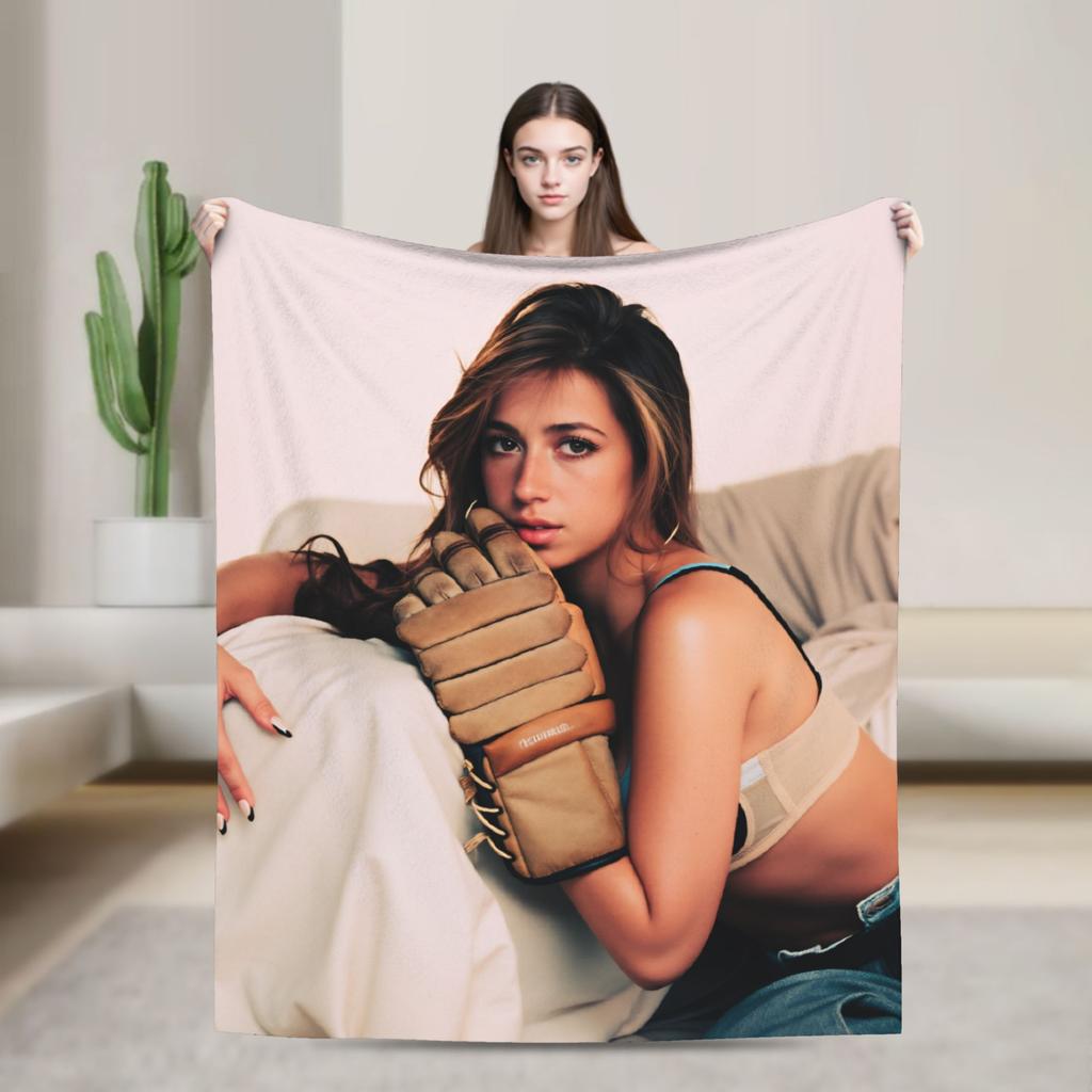 Coperta di Flanella Tate McRae Cantante Canadese Coperta Morbidissima per Divano Letto Viaggio Copriletto Novità Copri Divano Letto