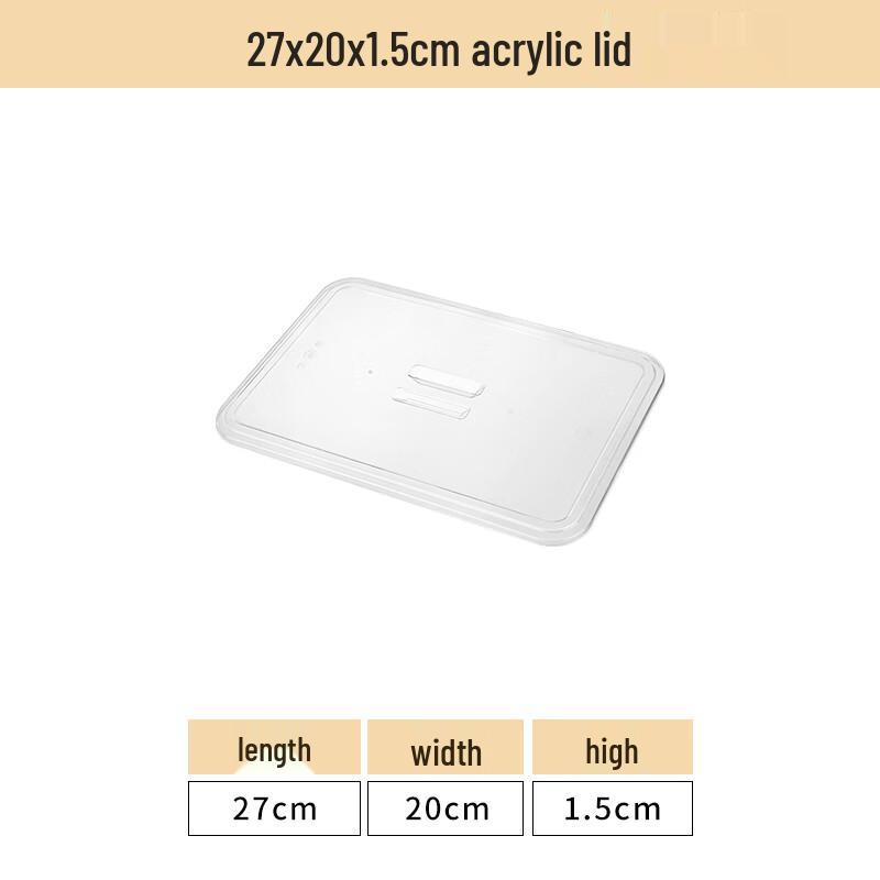 Wuhe Rectangular Acrylic Serving Tray with PC Lid