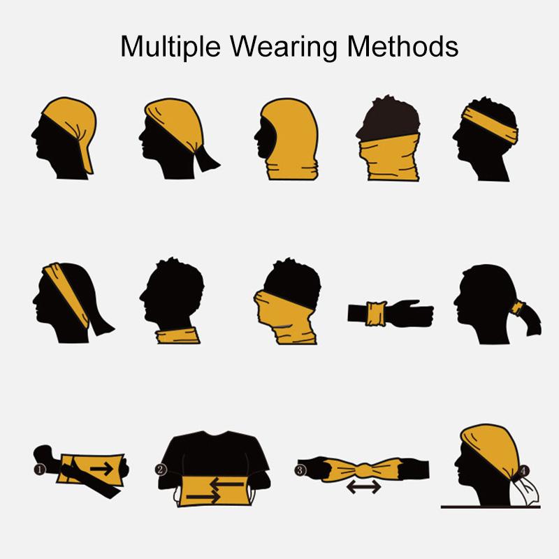 1Pc Cycling Accessories Multifunctional Sweatband Outdoor Neck Cover Motorcycle Headscarf Hiking Sunscreen Mask Sports