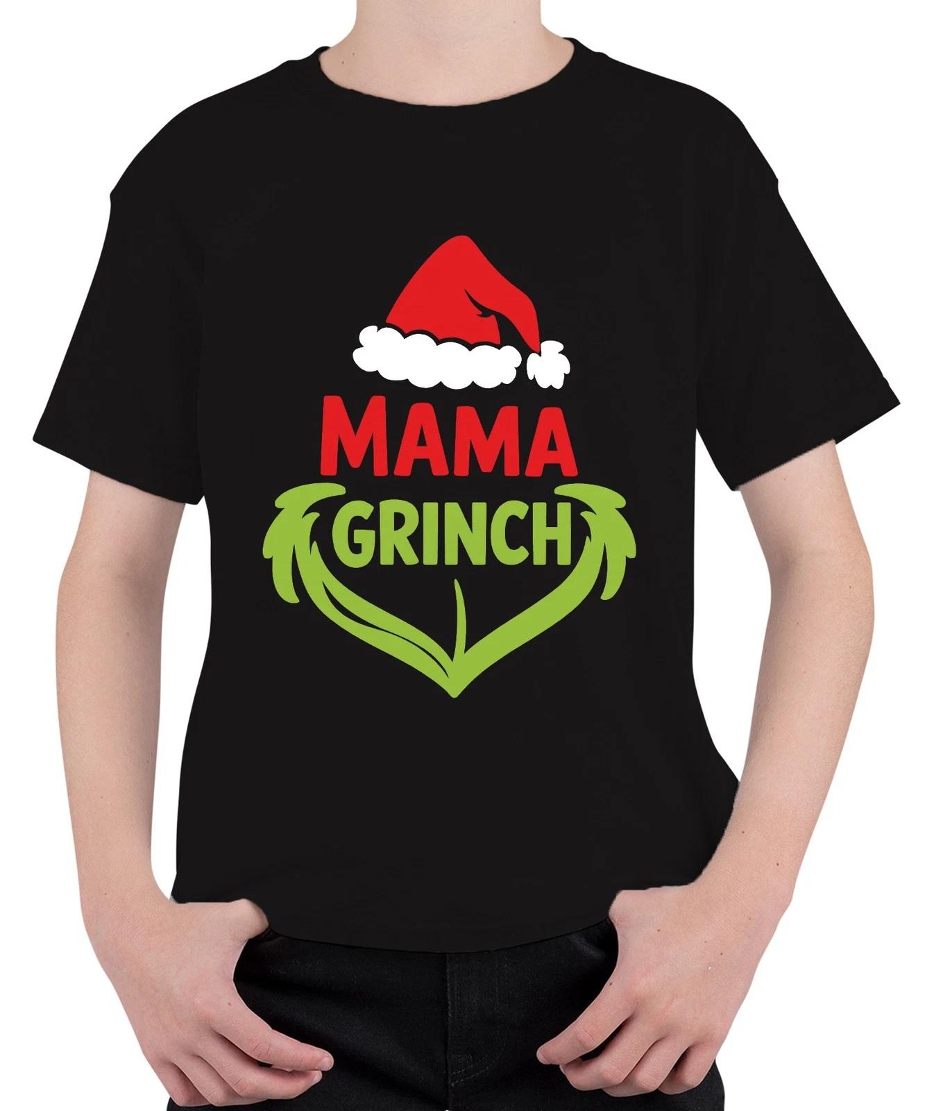 MAMA GRINCH Weihnachten Geschenk Mütze grün Herz Familie lustig Unisex Kinder T- S