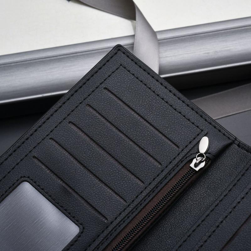 Business Ultra-thin Long Wallet Creative Multi Slot Wallet Men's Card Foreskin Clip