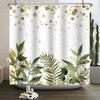 Watercolor Green Leaf Shower Curtain for Bathroom Vines Plant Nordic Minimalist Polyester Botanic Curtain for Home Hotel 180x2