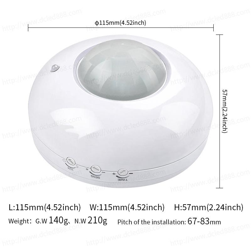 360° Ceiling PIR Motion Sensor 100-240V