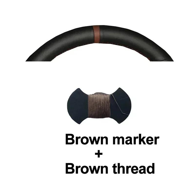 New DIY Hand Stitched Leather Steering Wheel Cover For Renault Captur 2019-2026 2026 Microfiber Leather Customize Accessories