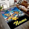 Custom Pika Mat Personalized Name, Polyester Washable Indoor Entryway Rug, Gift for Christmas, Easter, Thanksgiving Day