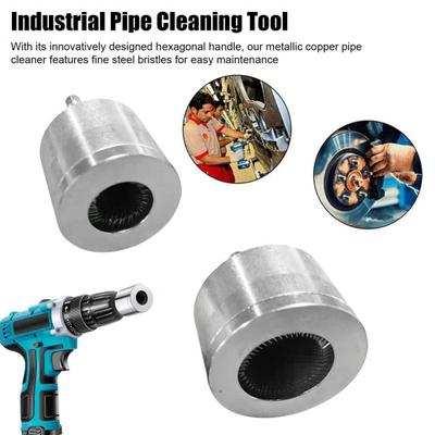Kupferrohrreiniger, Vollmetall-Bohrrohr-Reinigungsbürste, rostfrei, korrosionsbeständig, Kupferrohr-Reinigungsbürstenwerkzeug