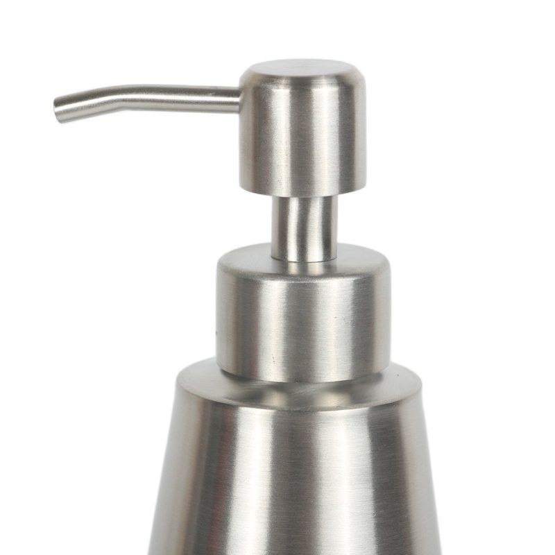 1 Stück 304 Edelstahl Flüssigseifenspender 800ml Konisch Hotel KTV Handpresse Manuell Flasche Roségold/Gebürstetes Silber