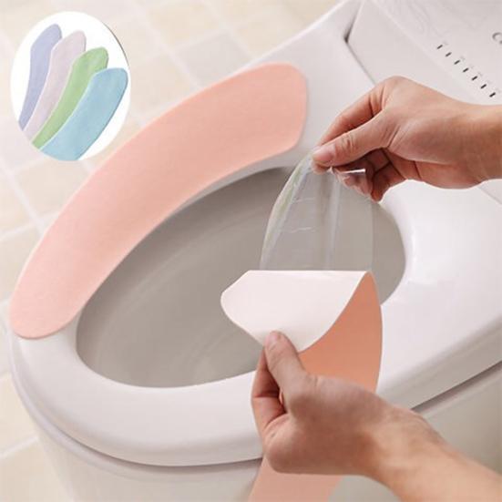 2Pcs Toilet Cushion Soft Warm Waterproof Toilet Seat Cover Closestool Cushion for Bathroom