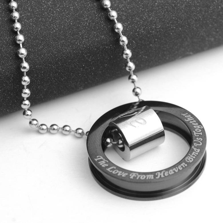 Couple Necklace Men'S Fashion Pendant Personalized Fashion Letter Necklace Titanium Steel Necklace Pair Price