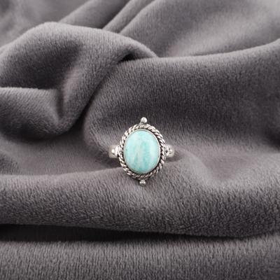 Amazonite Ring, 925 Solid Sterling Silver Ring Handmade Gemstone Jewelry, Brand New Ring Gifts For Wife
