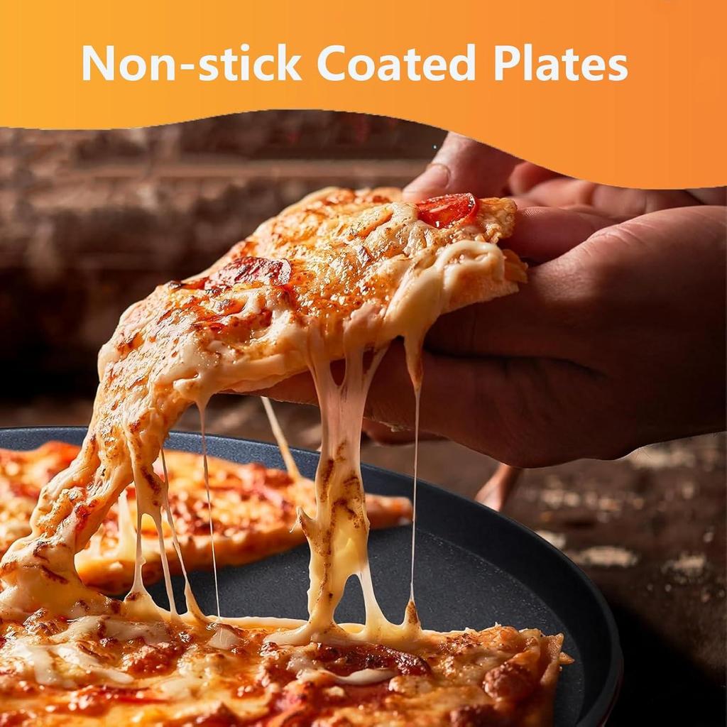 420-degree Ceramic Stone Pizza Oven, 12-inch Pizza Oven, 1200W Countertop Pizza Maker with Built-in Thermometer and Timer