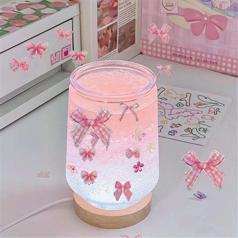 500Pcs Glittering Bowknot Sticker Adhesive Wrapping Label for Scrapbooking Journal Notebook Packaging Party Decoration