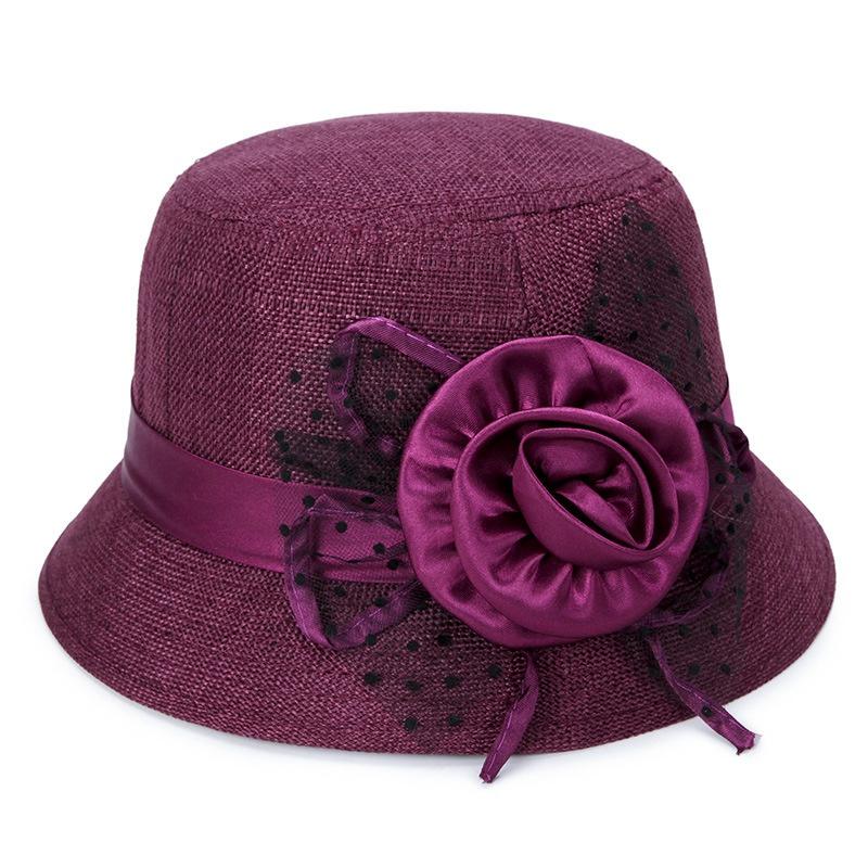 Spring and Summer New Linen Sunshade Hat Ladies Sunscreen Princess Large Flower Pot Cap