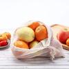 3Pcs/set Reusable Mesh Produce Bags Premium Polyester Washable Mesh Bags for Vegetables Fruits Toys