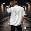 Angel Wings T Shirt Men White Minimal Streetwear Graphic Back Print Cotton Tee