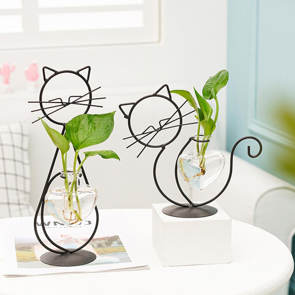 Simple Cat Iron Flower Ware Hydroponic Flower Arrangement Vase
