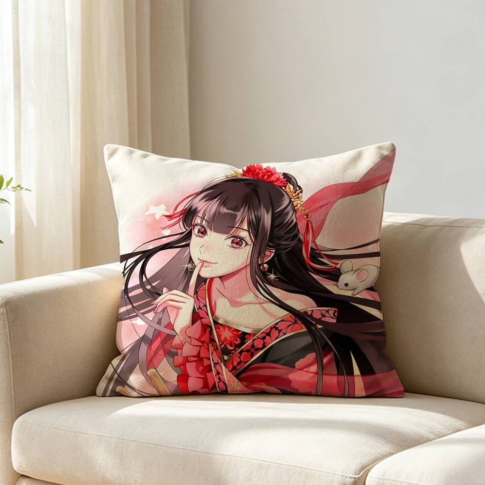 Though I Am An Inept Villainess Shu Keigetsu Customizable Square Cushion Cover Double Sided Print Pillow Case