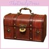 Antique Style Wooden Storage Chest For Toys And Household Items