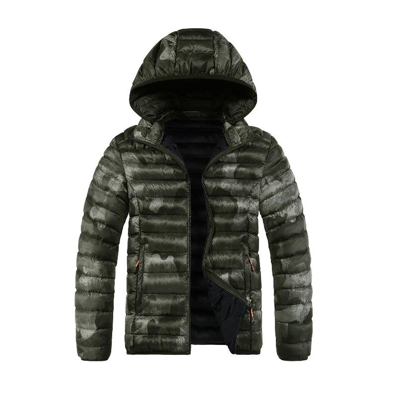 Rib Clothes, Cotton-padded Clothes, Men's Winter Camouflage Clothes, Removable Hats, Thickened Cotton-padded Jackets, Men's Jackets.
