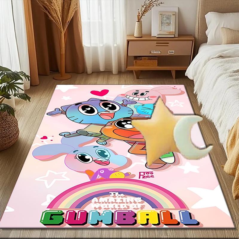 Gum-ball's Amazing World Floor Mat for Living Room, Game Rooms, Office, Bedroom, Office Floor Mat Playful Design, Christmas fan gifts