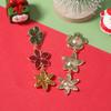 Christmas fashion festive alloy splicing flower pendant earrings, versatile niche daily models