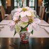 Poinsettia Artificial Flowers for Christmas Window Decorations - 3 Bouquets, 6 Colors - Perfect for Parties & Arrangements