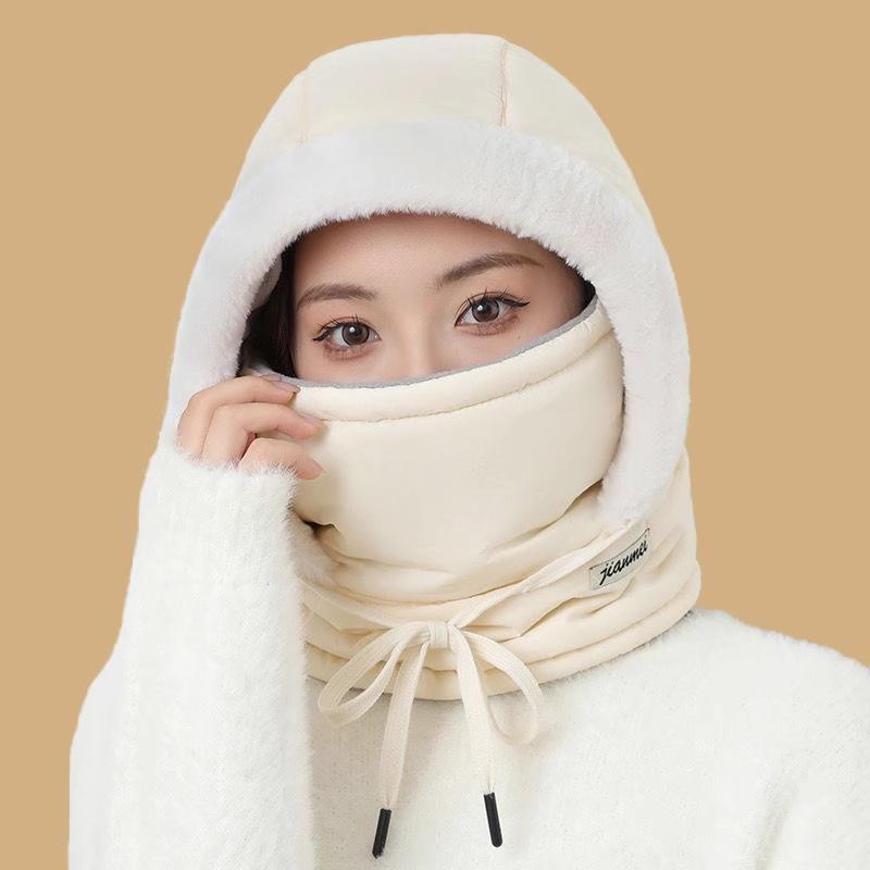 

Winter Balaclava Face Mask Neck Gaiter Windproof Warm Ski Head Cover Cap Unisex Adjustable Multifunctional Thermal Cycling Mask білий