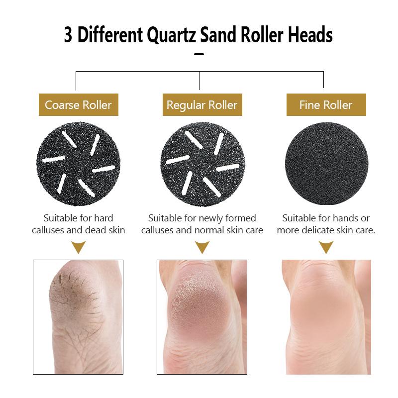 Waterproof Rechargeable Electric Pedicure Sander 2 Speeds Foot Callus Remover Effective Dead Skin Calluses File Foot Massager