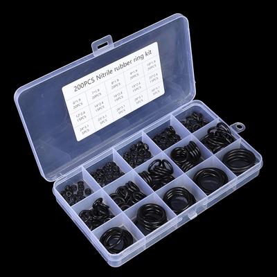 Assortiment de joints toriques en caoutchouc, Kit de joints de plomberie hydraulique, 200 pièces