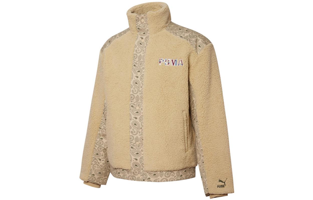 PUMA Velvet Jackets Men s Khaki Stand Collar Moderate 534976-12 S