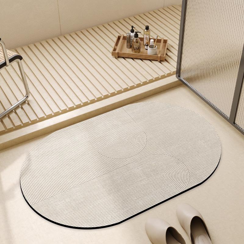 Wabi-Sabi Diatom Mud Bathroom Mats: Absorbent, Quick-Drying, Non-Slip, Dirt & Wear-Resistant.