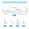 4.5-inch Square Light Fixture Universal Mounting Bracket 4pcs Set Silver and White