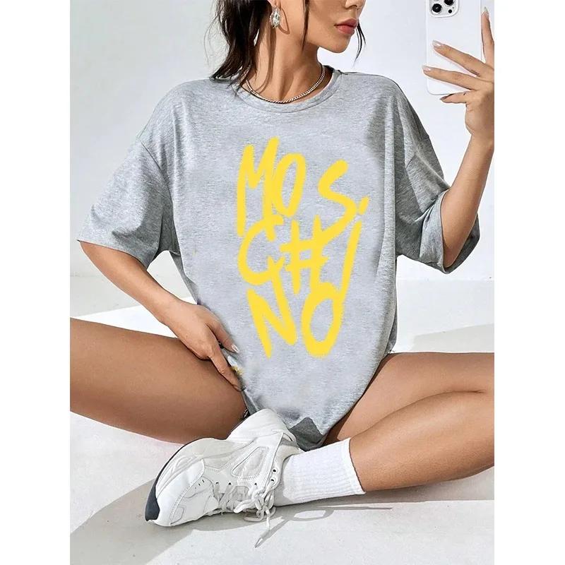 

Летняя хлопковая футболка с буквенным принтом, высококачественные простые женские футболки в корейском стиле, унисекс, свободные топы с короткими рукавами и круглым вырезом 3XL