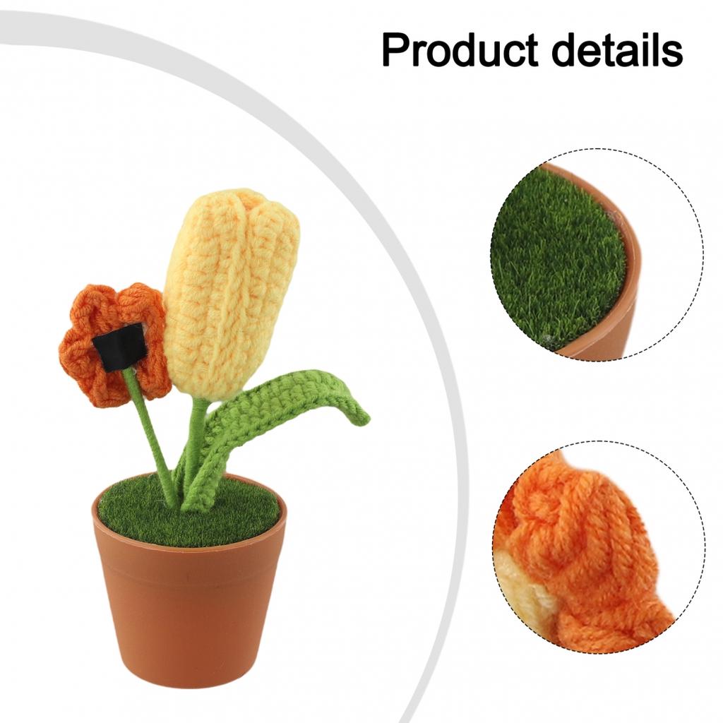 Decorative Wool Flowers Pot for Creating a Cozy Indoor Environment