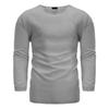 Men's Summer Long Sleeved V Neck Cotton and Linen Loose Plus Size Shirt