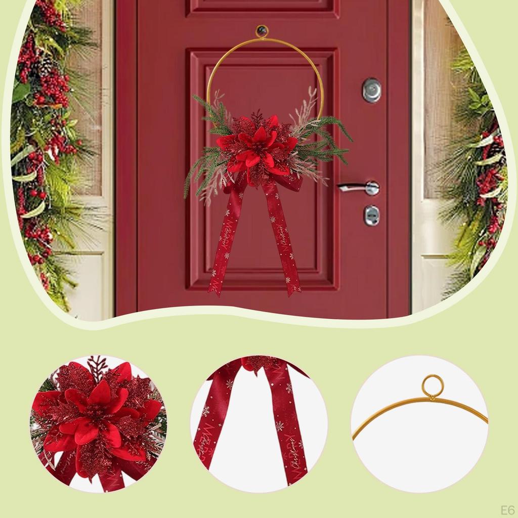 Weihnachts-Reifenkranz-Dekor Multifunktionales Wandhängeornament Türhänger für